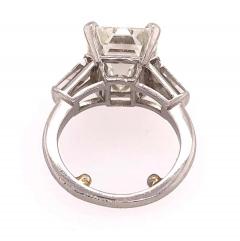 6 43 Carat Emerald Cut Diamond Engagement Ring VS1 J K Color Platinum - 1245975
