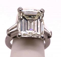 6 43 Carat Emerald Cut Diamond Engagement Ring VS1 J K Color Platinum - 1245976