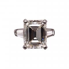 6 43 Carat Emerald Cut Diamond Engagement Ring VS1 J K Color Platinum - 1246003