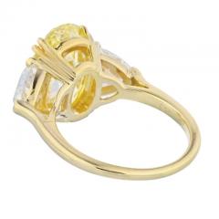 6 CARAT OVAL DIAMOND FANCY INTENSE YELLOW GIA RING - 2926275