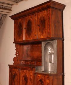 6 Doors Buffet In Walnut Louis XIV 17 Century With Fountain - 3159156