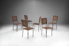 6 Iron and Rattan Chairs Brazil 1960s - 1316332