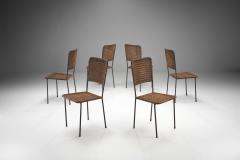 6 Iron and Rattan Chairs Brazil 1960s - 1316335