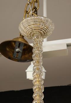 6 Light Gold Murano Chandelier Attributed To Barovier and Toso - 3236442