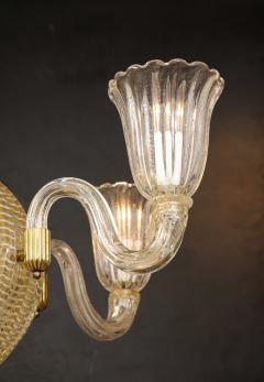 6 Light Gold Murano Chandelier Attributed To Barovier and Toso - 3236445
