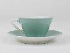6 Midcentury Pastel Daisy Porcelain Espresso Coffee Cups Lilien Austria 1950s - 4068336