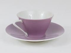 6 Midcentury Pastel Daisy Porcelain Espresso Coffee Cups Lilien Austria 1950s - 4068397