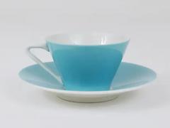 6 Midcentury Pastel Daisy Porcelain Espresso Coffee Cups Lilien Austria 1950s - 4068398