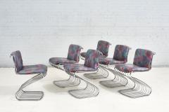 6 Steel Gastone Rinaldi Dining Chairs for Rima Italy 1970 - 2751234