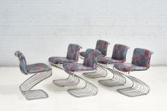 6 Steel Gastone Rinaldi Dining Chairs for Rima Italy 1970 - 2751236