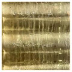 6 Tier Smoke Corrugated Glass Round Chandelier 36 Diameter - 4046925