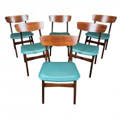 6 Vintage Danish Mid Century Modern Teak Dining Chairs by Sch nning Elgaard - 3316614