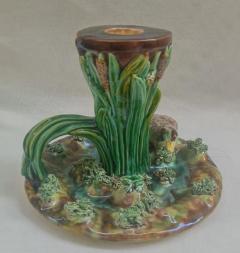 63 Palissy majolica candlestick portuguese  - 4647928