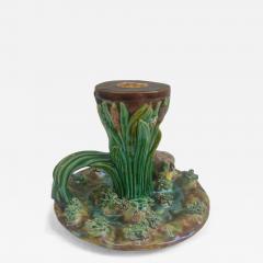 63 Palissy majolica candlestick portuguese  - 4648303