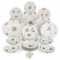 63 Piece Antique German Floral Porcelain Part Dinner Service - 4648323