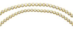 7 8 10 Carat Natural Diamond Bezel Set 18K Gold Tennis Bracelet 7  - 3737130