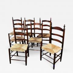 7 Ladder Back Rush Seat Dining Chairs - 2770117