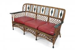 7 Piece American Art Deco Style Wicker Furniture Set - 2794569