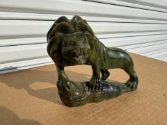 7 x 9 Jade Carved Lion Sculpture - 4438129