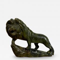 7 x 9 Jade Carved Lion Sculpture - 4440327