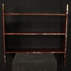 70s English wall bookcase in mahogany - 4202100