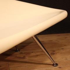 70s design sofa in fiberglass and chromed metal - 4099416