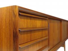 71 Danish Teak Credenza With Sliding Doors on Flared Legs - 4140319