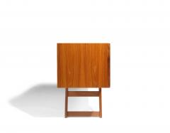 71 Danish Teak Credenza With Sliding Doors on Flared Legs - 4140322
