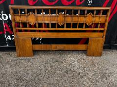 79 Mid Century 3 Diamond Walnut Headboard - 4453256