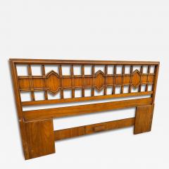 79 Mid Century 3 Diamond Walnut Headboard - 4454652