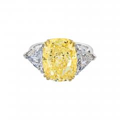 8 70 CARAT CUSHION CUT PLATINUM 18K YELLOW GOLD FANCY YELLOW - 2720149