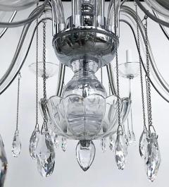 8 Arm Chandelier with Crystal Glass Drops Chain and Canopy Wired Working - 3513574