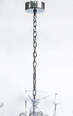 8 Arm Chandelier with Crystal Glass Drops Chain and Canopy Wired Working - 3513588