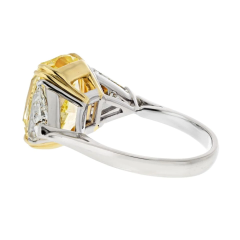 8 CARAT CUSHION CUT DIAMOND FANCY INTENSE YELLOW GIA - 3474185