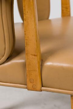 8 English Art Deco Maple High Back Dining Chairs - 4630577