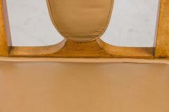 8 English Art Deco Maple High Back Dining Chairs - 4630582