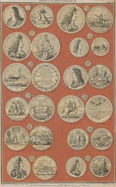 8 English Engravings of Various Medals - 4539025
