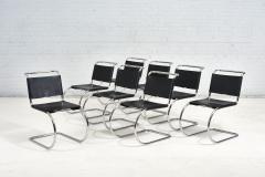 8 Mies van der Rohe Leather MR10 Chairs for Knoll 1970 - 2725313