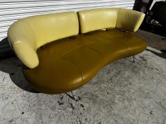 80 Leolux Kikko Style Biomorphic Shaped Leather Sofa - 4453115