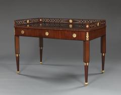 8035 AN EXCEPTIONAL MAHOGANY AND EBONY INLAID AND GILT BRONZE MOUNTED - 3554233