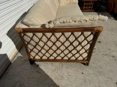 83 Boho Chic 3 Seat Bamboo and Rattan Sofa - 4474578