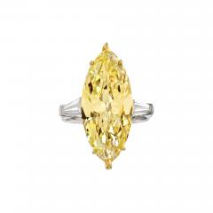 9 33CT FANCY LIGHT YELLOW MARQUISE CUT DIAMOND ENGAGEMENT RING - 3334132