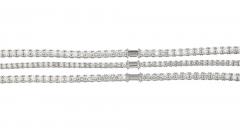 9 5 Carat Round Emerald Cut Center Lab Diamond Tennis Bracelet in 18K - 3707360