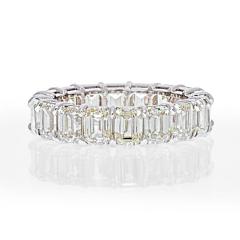 9 75 CARAT EMERALD CUT HANDMADE DIAMOND ETERNITY BAND - 2153024