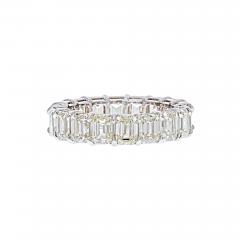 9 75 CARAT EMERALD CUT HANDMADE DIAMOND ETERNITY BAND - 2153838