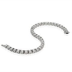 9 CARAT 14K WHITE GOLD DIAMOND TENNIS BRACELET - 2494354