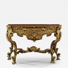 9088 AN EXTRAORDINARY CARVED AND PALE GREEN PAINTED GROTTO TABLE - 3590841
