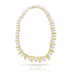 94 65 CTS RADIANT CUT FANCY YELLOW DIAMOND INFINITY NECKLACE - 2153029