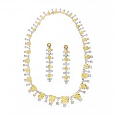 94 65 CTS RADIANT CUT FANCY YELLOW DIAMOND INFINITY NECKLACE - 2153836