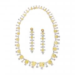 94 65 CTS RADIANT CUT FANCY YELLOW DIAMOND INFINITY NECKLACE - 2153836